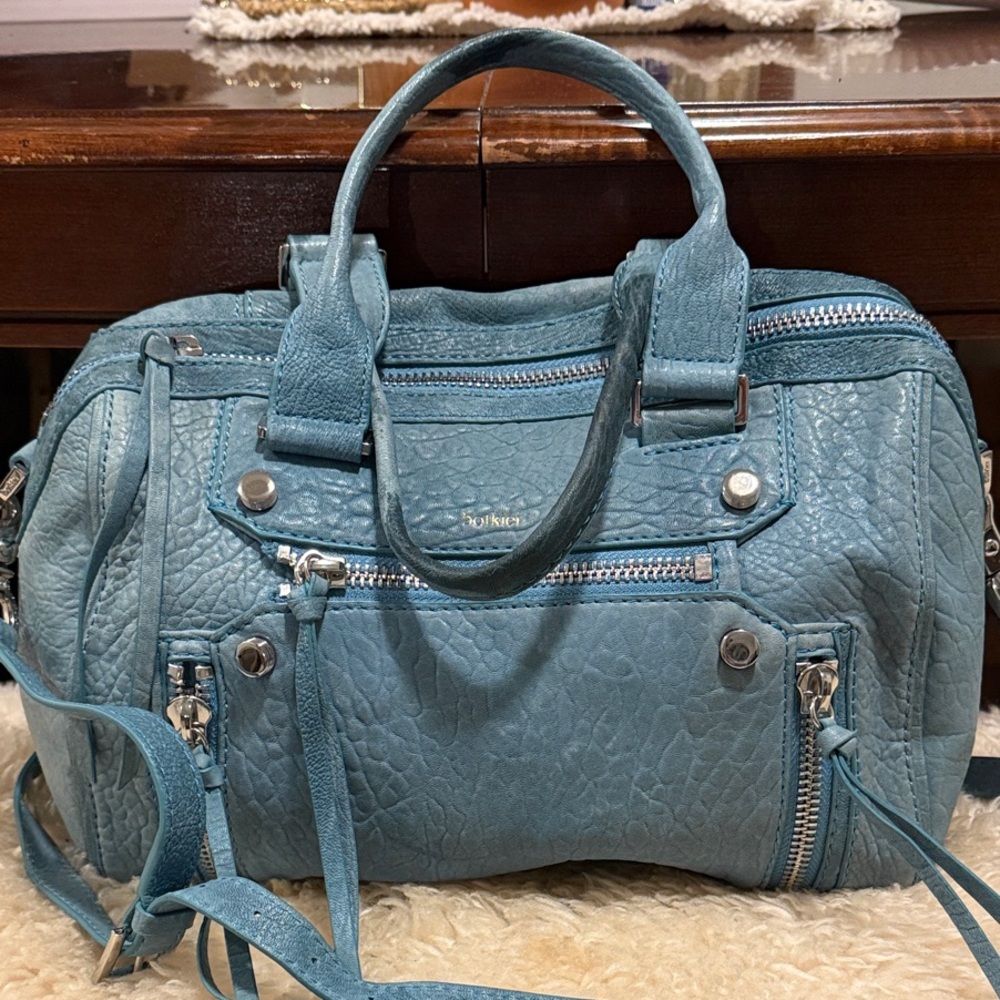 Botkier Teal Leather Satchel City Bag